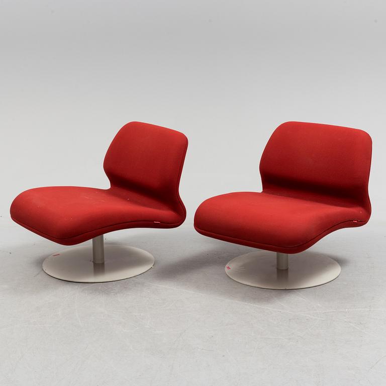 a pair of "Attitude easychairs by Morten Voss for Fritz Hansen, 2000's.