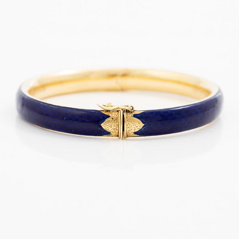 A bracelet 18K gold and enamel.
