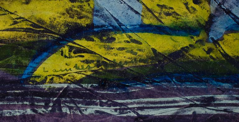 LAMBERT WERNER, tempera, signerad.