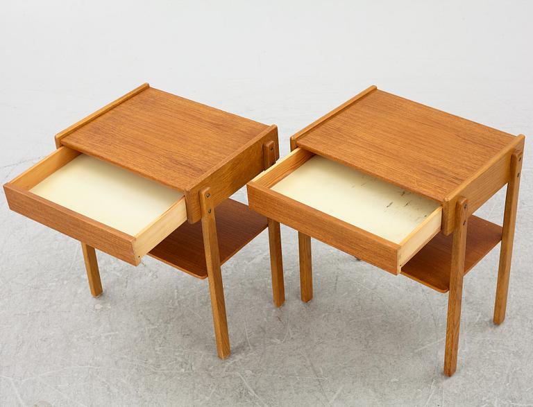A pair of nightstands, AB Carlströms & co Möbelfabrik, second half of the 20th century.