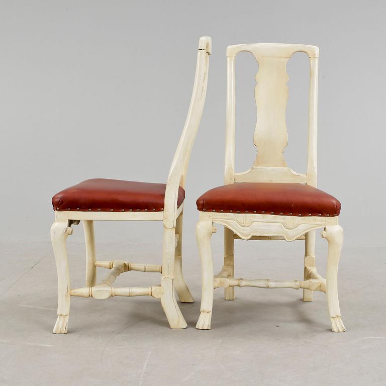 STOLAR, 2 st, senbarock, 1700-tal.