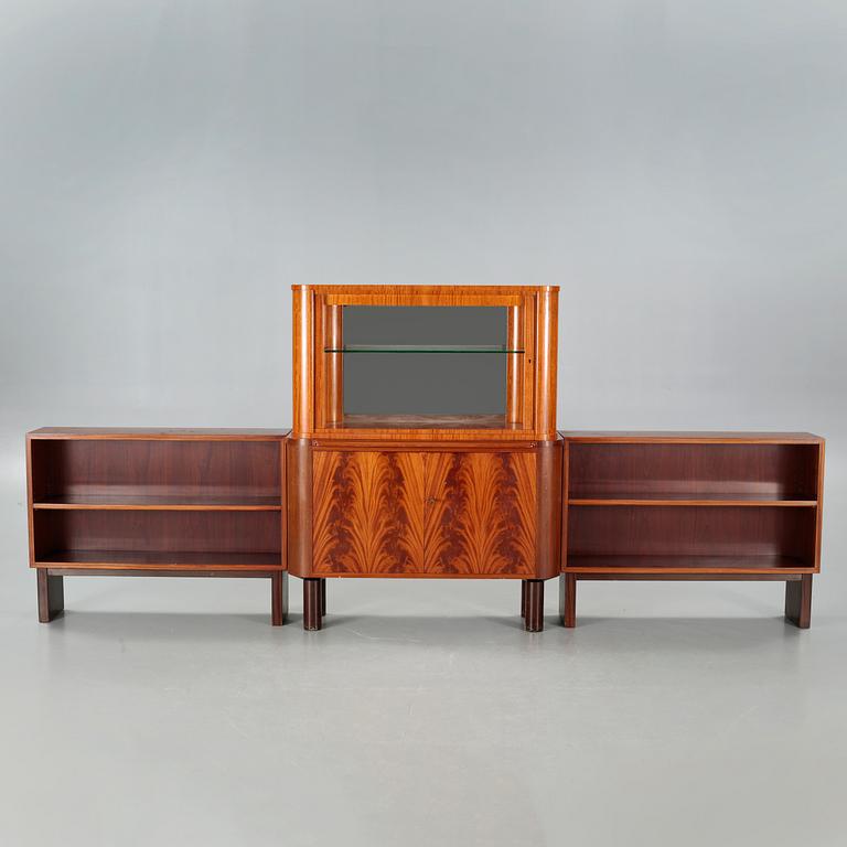 Two 1930s shelves and one drawer, designed by Andreas Aasheim for A. Huseby & Co A/S.