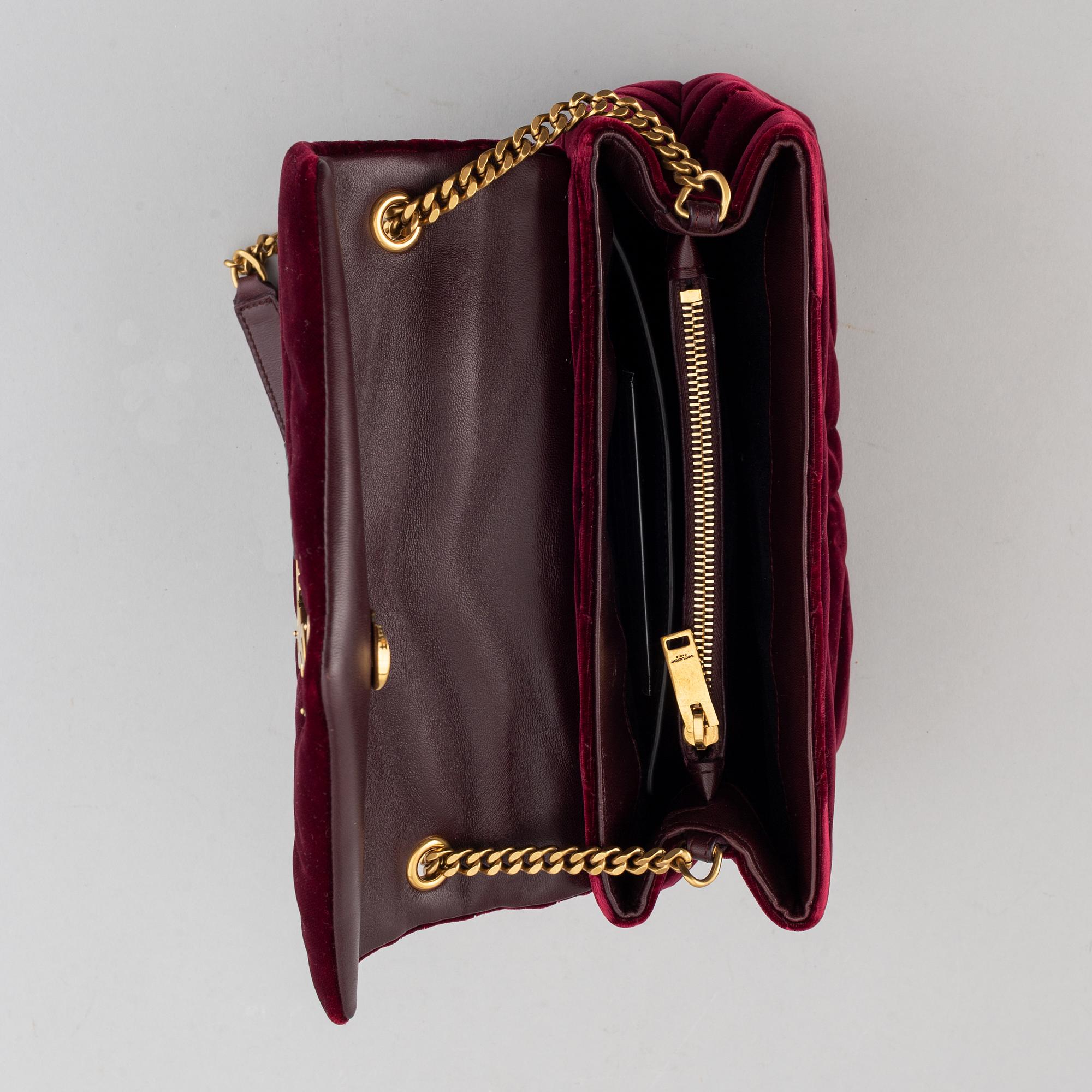 Yves Saint Laurent, a 'LouLou' velvet bag.