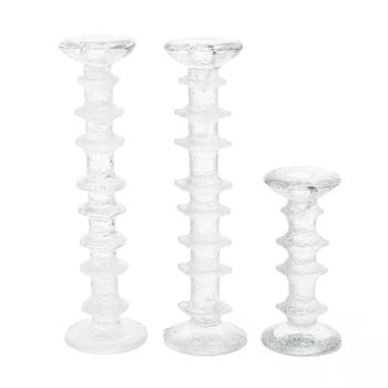 Timo Sarpaneva, Three candlesticks, 'Festivo', Iittala, Finland.