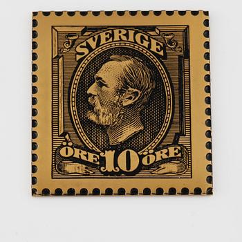 PLAKETT, 18K guld, numrerad 69/1000, 1976, vikt ca 27 g.