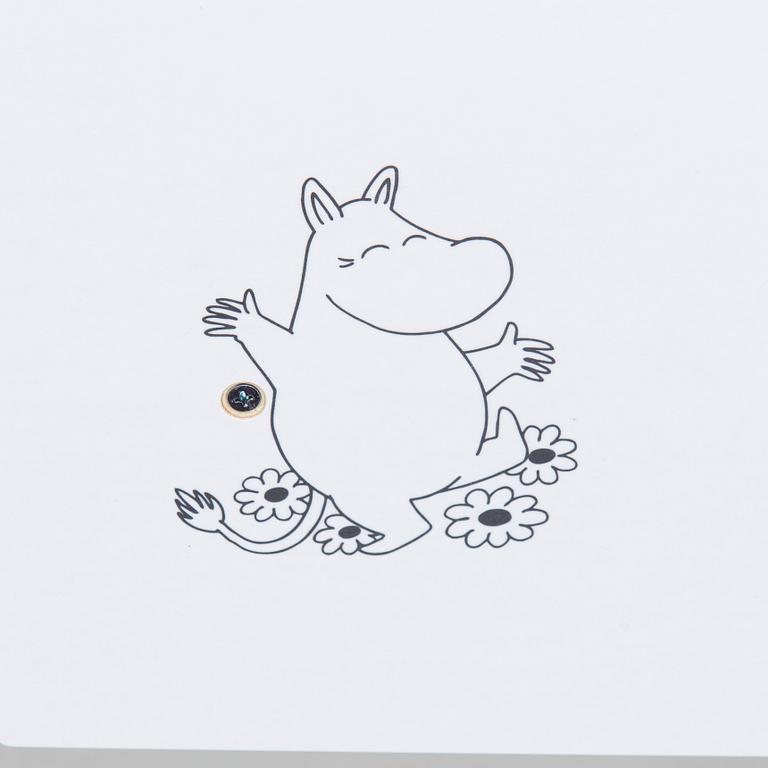 Yrjö Kukkapuro, Children's furniture, two 'Moomin S chairs'  and a table collaboration with Modeo and Moomin Characters.