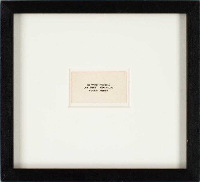 EDWARD RUSCHA´s visitkort, troligen 1960-tal.
