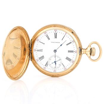 FICKUR, 14k guld, Waltham, USA, omkring sekelskiftet 1900-talets, troligen 1902. Vikt ca 73,40 g.