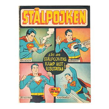 Comic book, “Stålpojken”, No 1.