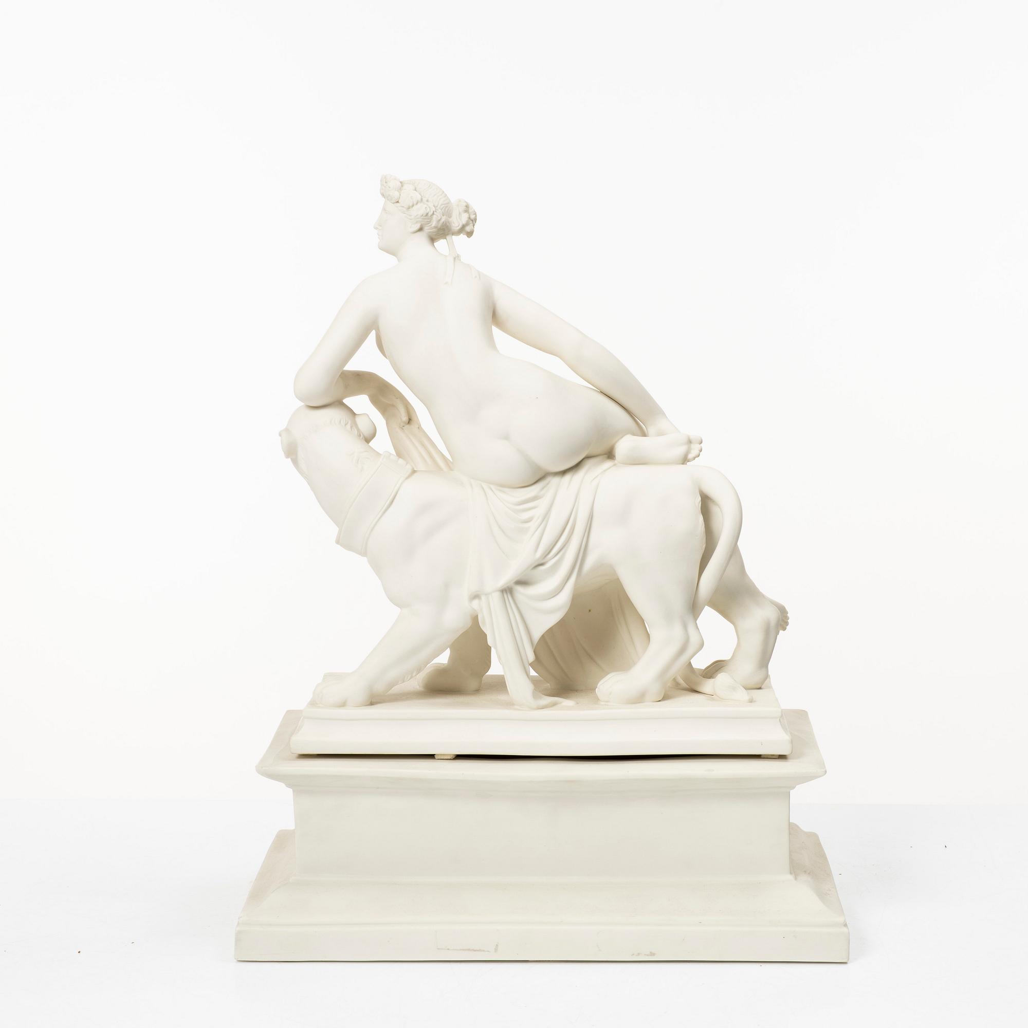 Johann Heinrich von Dannecker, after, 'Ariadne on the Panther,' Gustafsberg, late 18th Century.