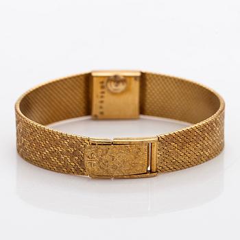Jaeger-leCoultre, wristwatch, 14 x 14 mm, 18K gold, manual.
