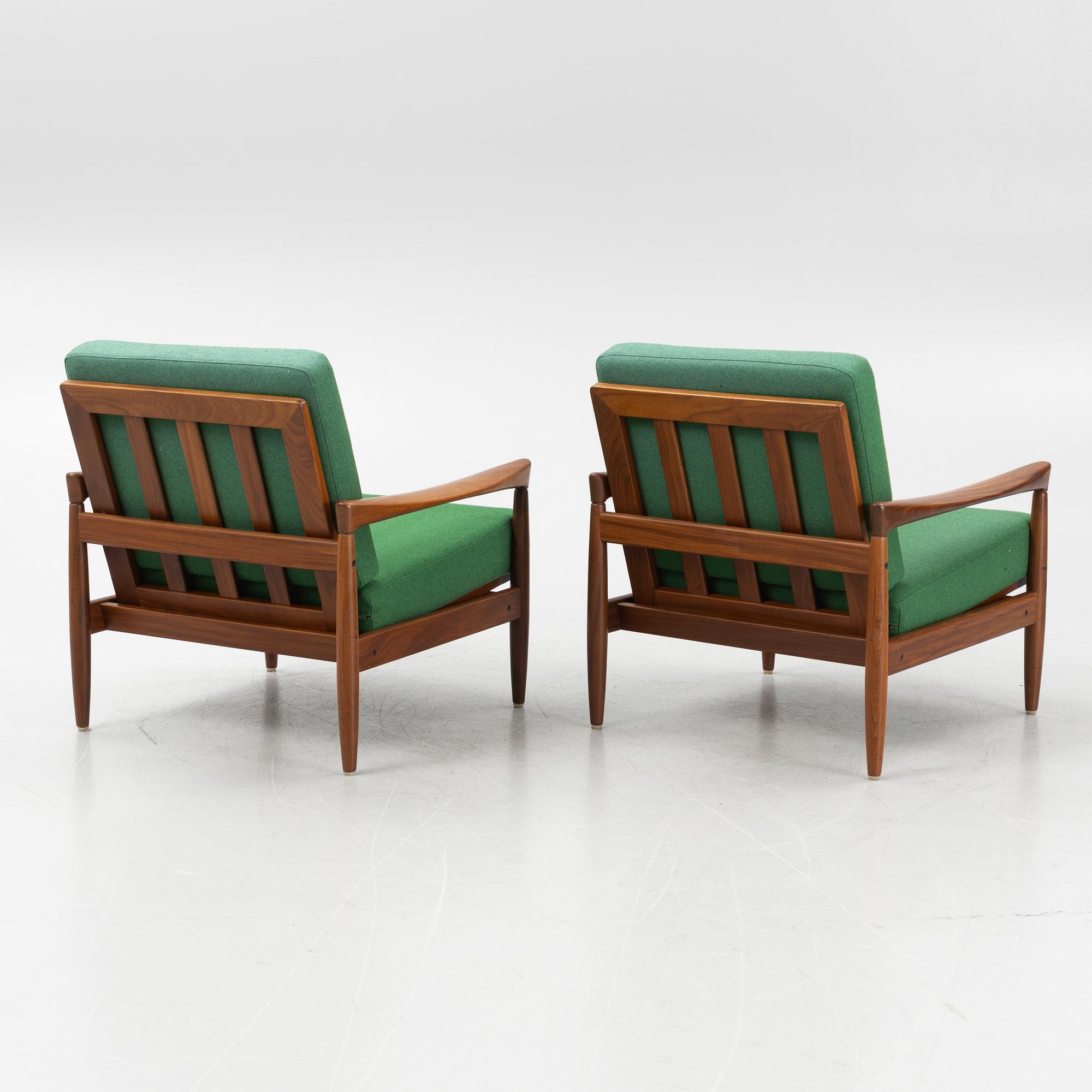 Erik Wørts, a pair of "Kolding" armchairs, IKEA, Sweden, 1960's.