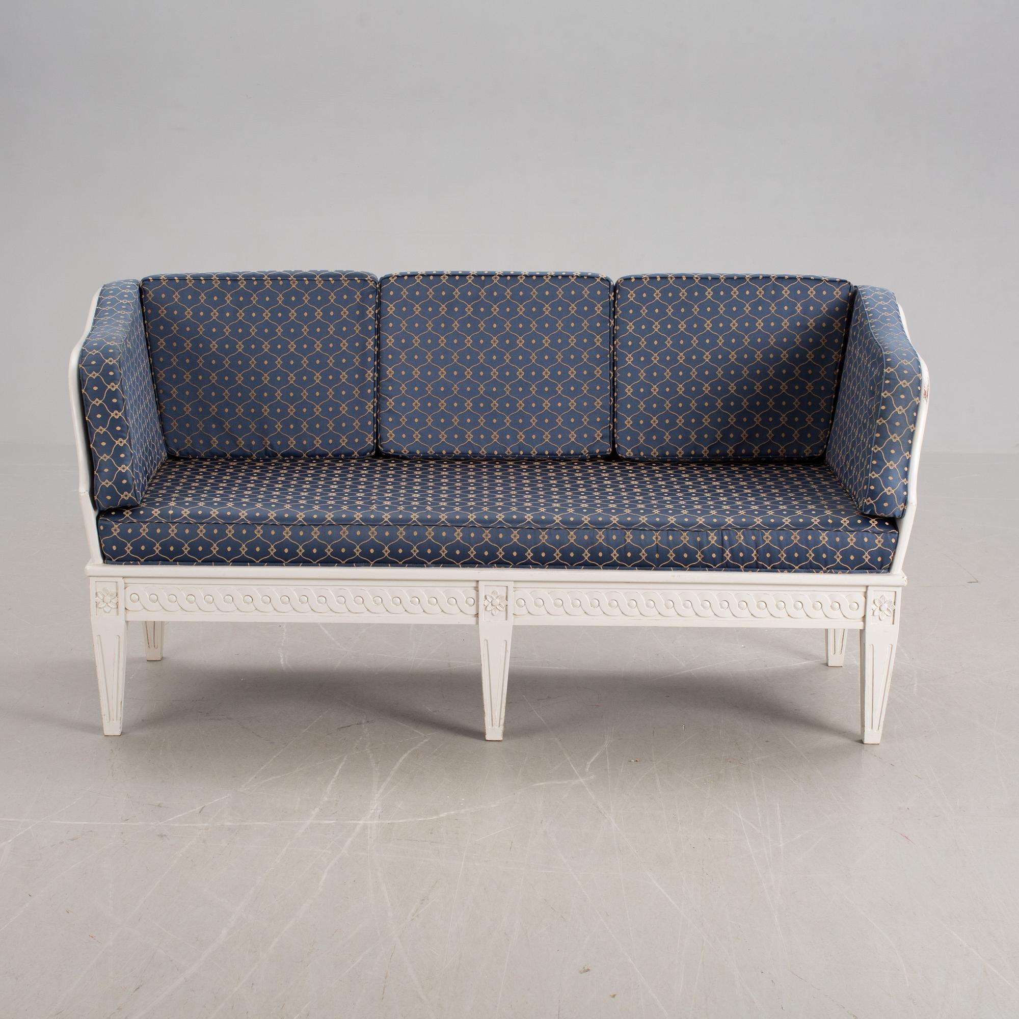TRÅGSOFFA, gustaviansk stil, 1900-tal.