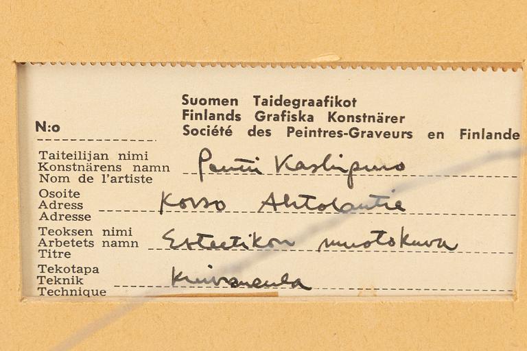 Pentti Kaskipuro, "Porträtt av en estet".