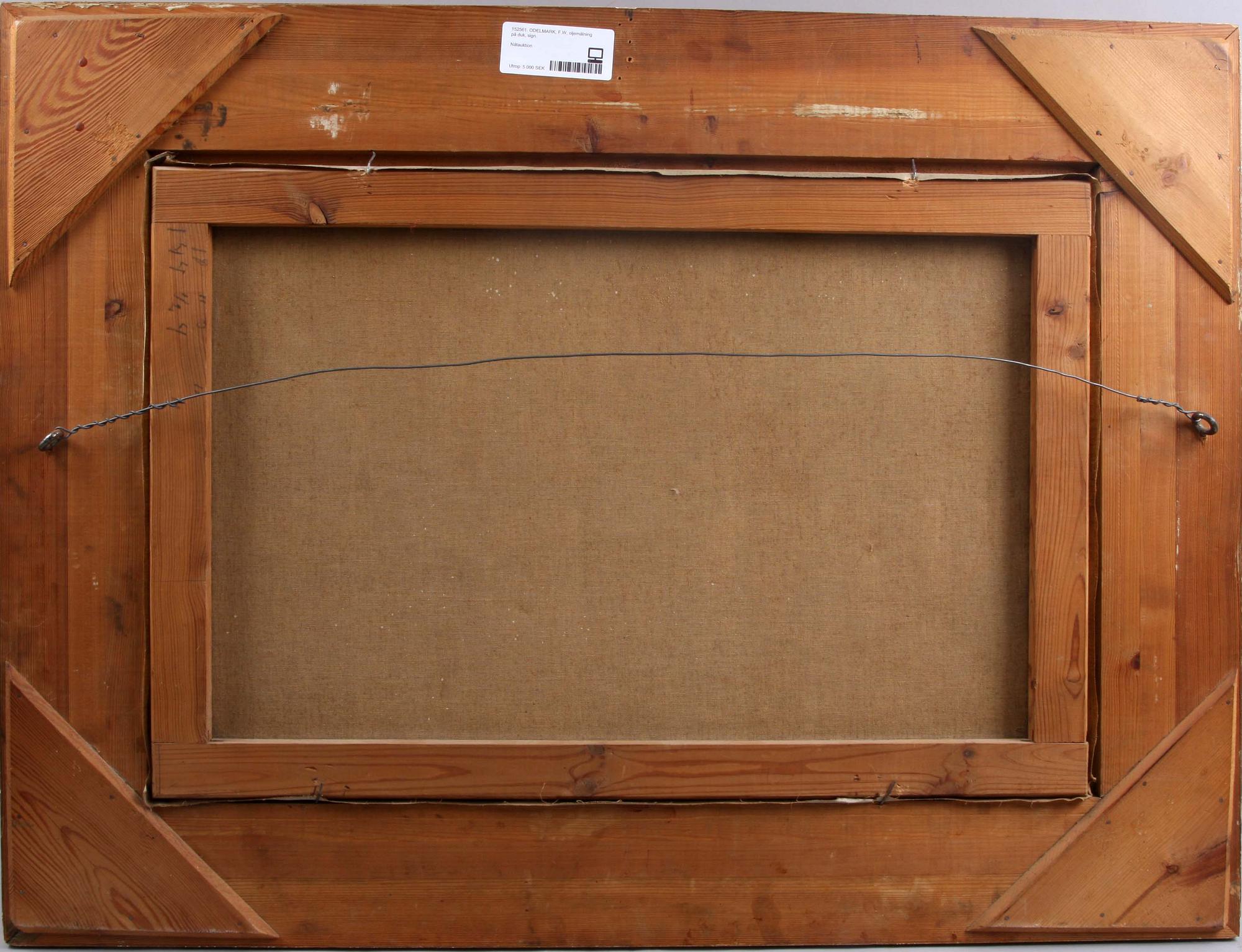 ODELMARK, F.W, oljemålning på duk, sign.