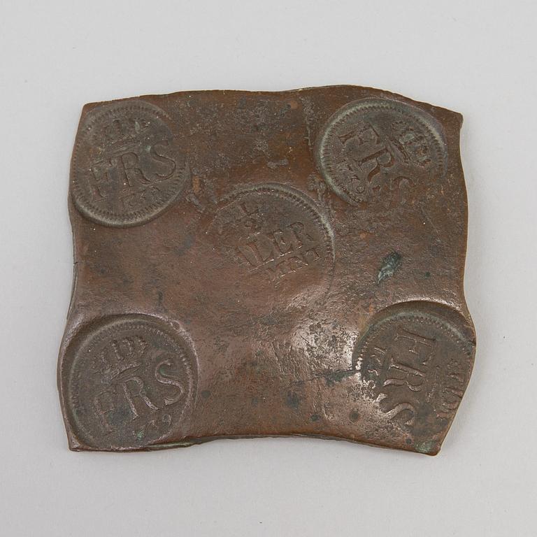 KOPPARMYNT, halv daler, 1739.