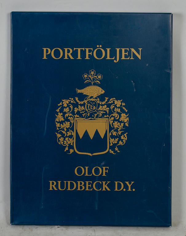 OLOF RUDBECK DY, "Portföljen", med kommentar av Gunnar Brusewitz och Tomas Anfält.