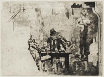 AXEL FRIDELL, torrnålsgravyr, signerad och daterad i plåten 1937.