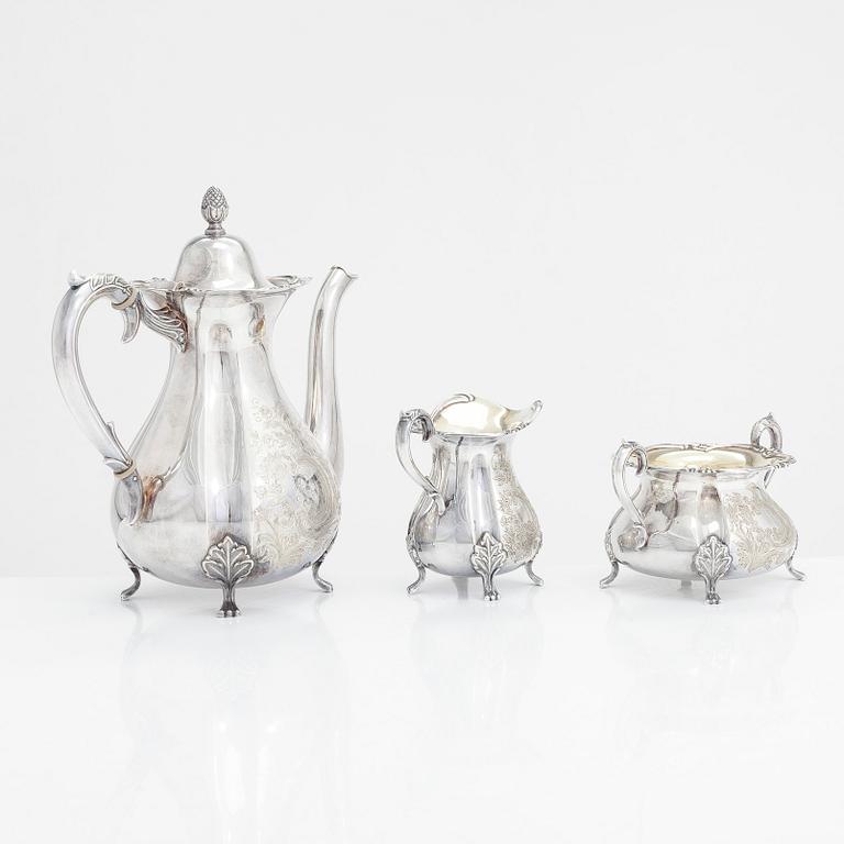 A 3-piece silver coffee set, Kultakeskus, Hämeenlinna 1956-57.