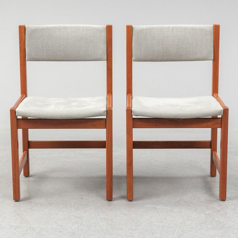 A set of six dining chairs, Ulferts, Tibro, Sweden, second half of the 20th Century.