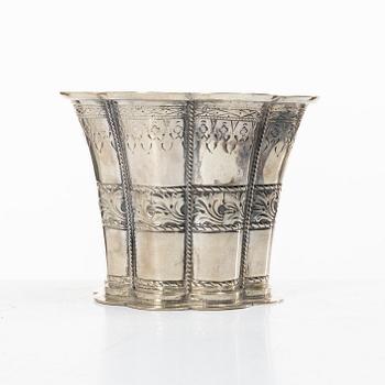 Beaker, so-called Margrete beaker, silver, JW Bohlin, Karlskrona, 1939.