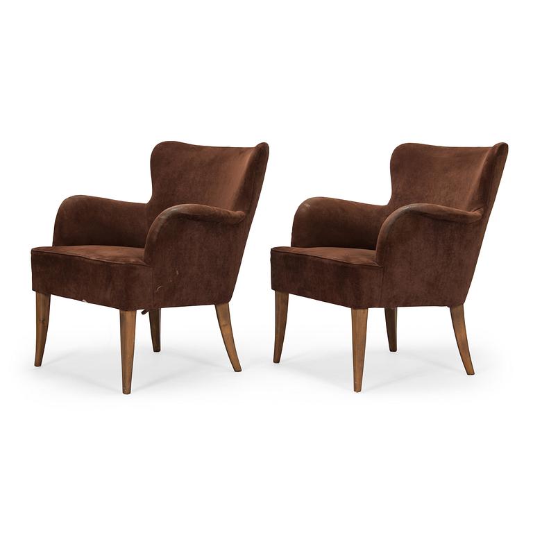 Gunnel Nyman, a pair of late 1930's armchairs for Oy Boman Ab.