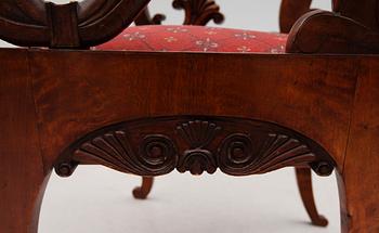 KARMSTOLAR, 1 par, Baltikum, 1800-talets första hälft.