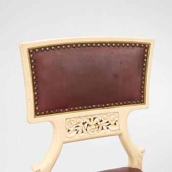 Ferdinand Boberg, a set of four Art Nouveau chairs, Sweden, circa 1900.