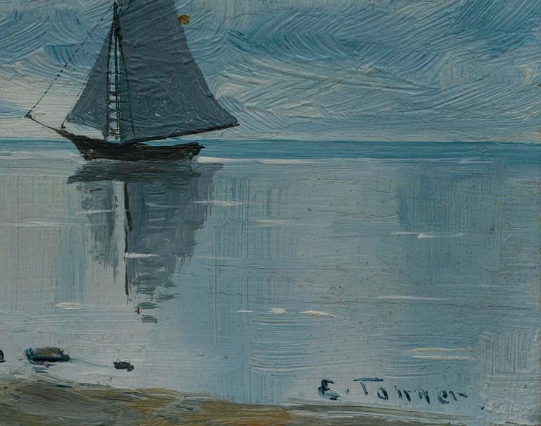 EINO TANNER, olja på skiva, sign.