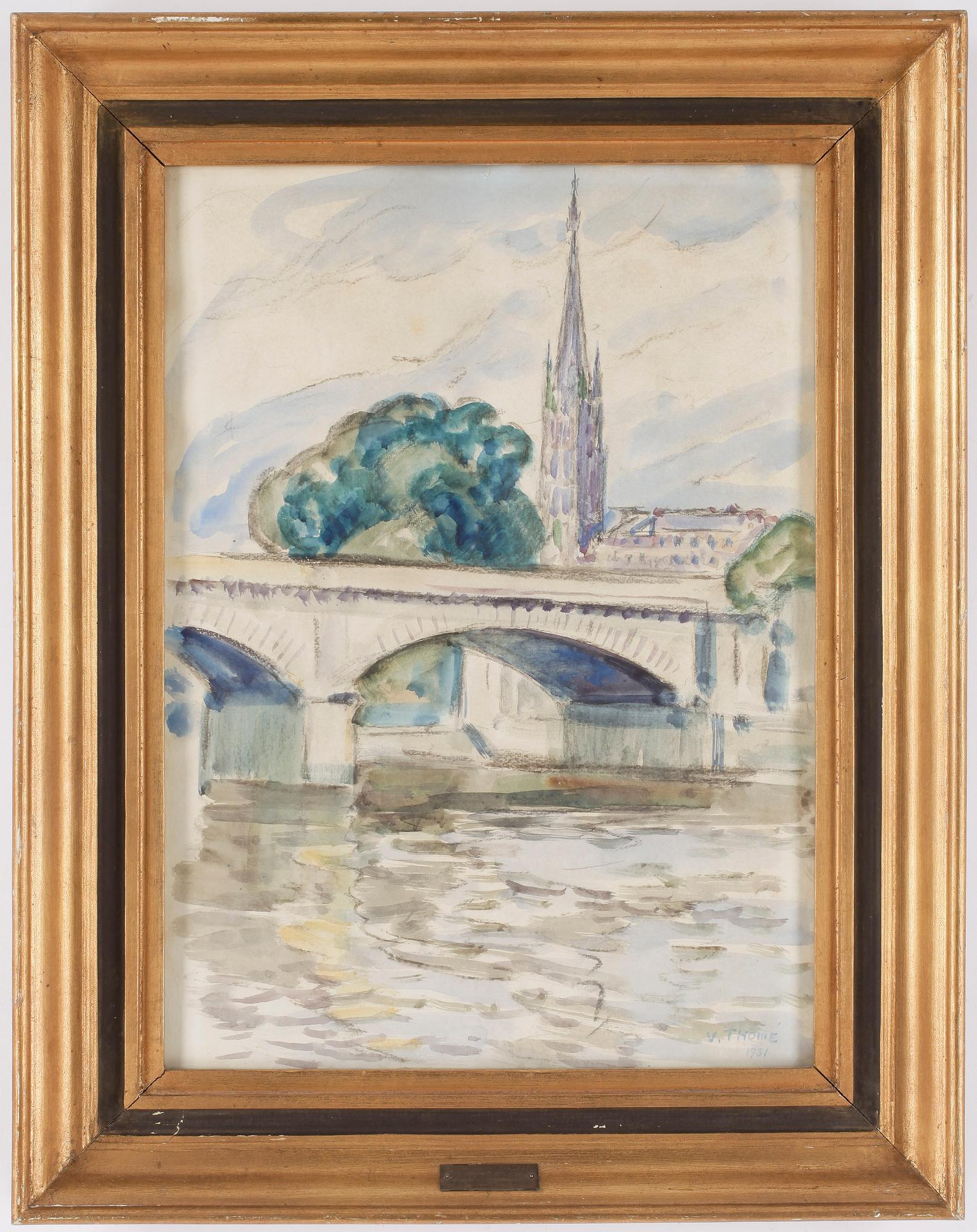 VERNER THOMÉ, akvarell, signerad o daterad 1931.