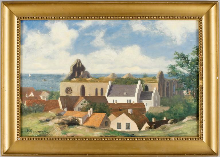 OSKAR BERGMAN, olja på duk. Sign.