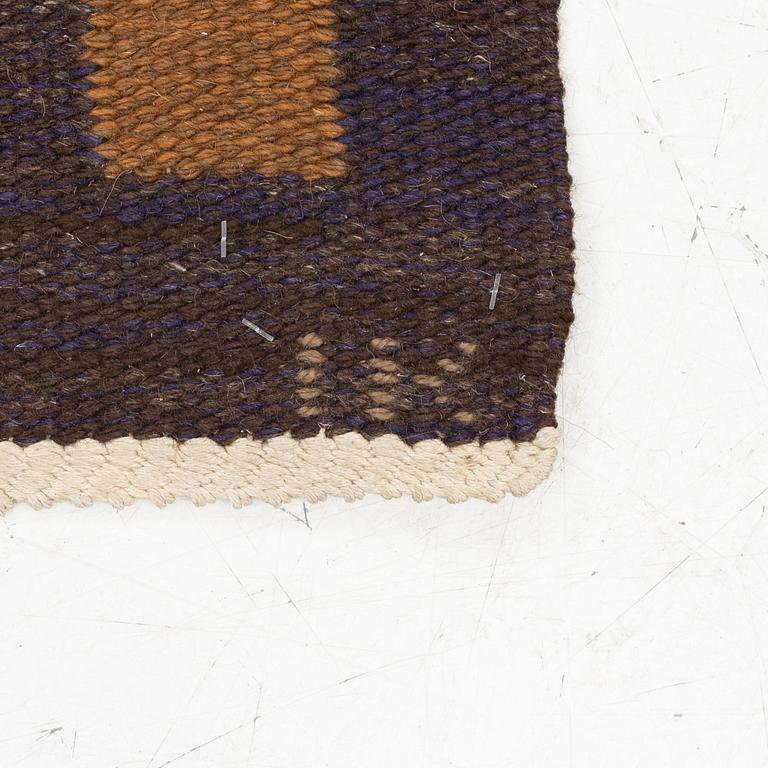 Irma Kronlund, a 'Höstdis' flat weave carpet, Kronobergs Löns Hemslöjd, sweden, signed KLH & IK, ca 222 x 150 cm.