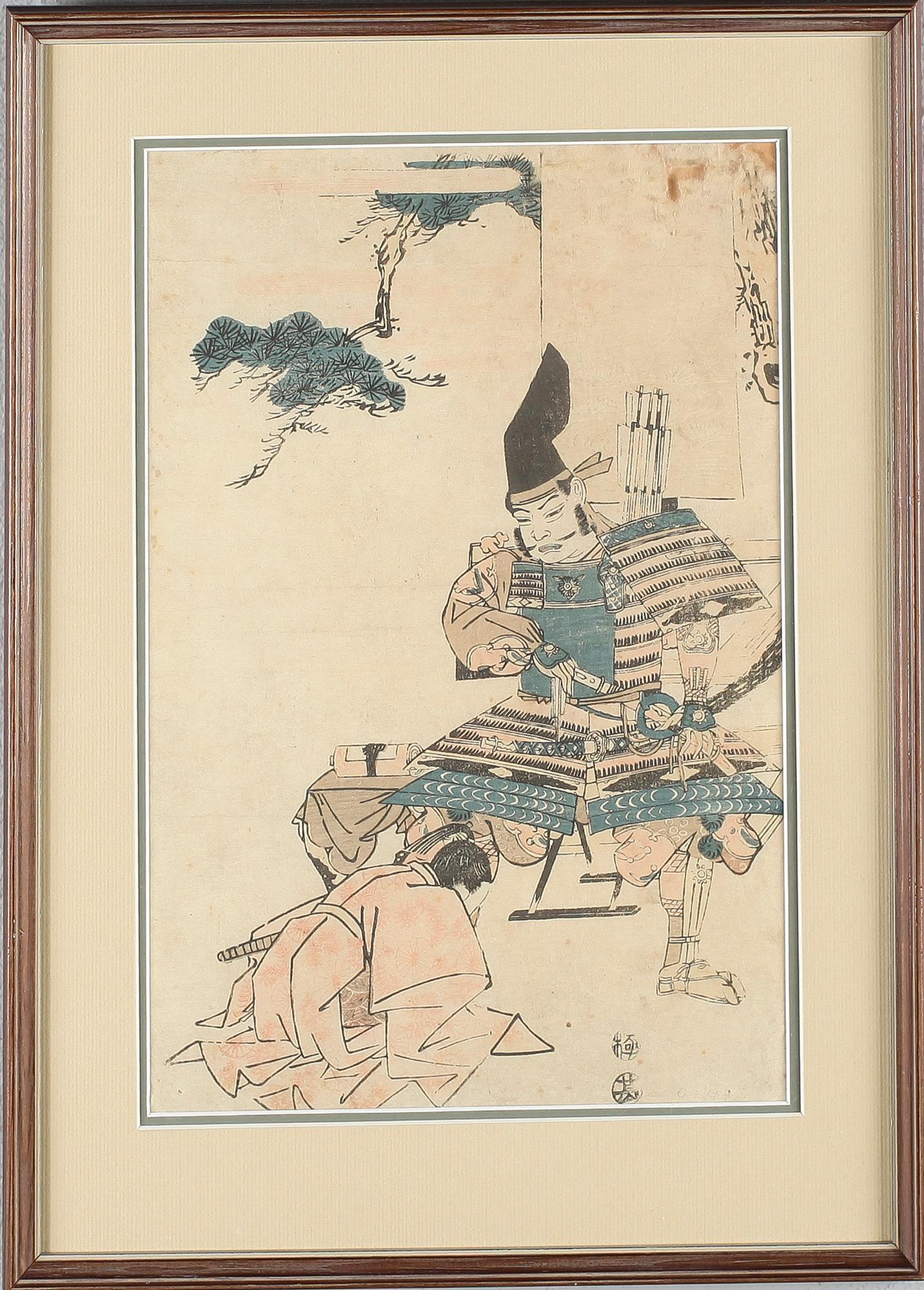 OKÄND KONSTNÄR, 3 st, träsnitt, Japan, sannolikt 1800-tal.