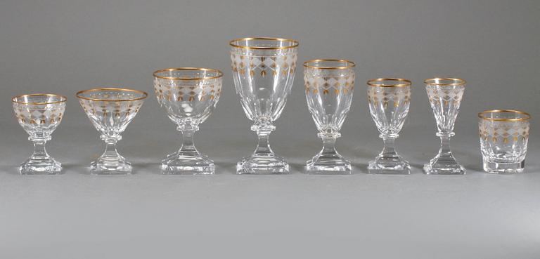 GLASSERVIS, 66 delar, "Odelberg Junior", Kosta, 1900-talets andra hälft.