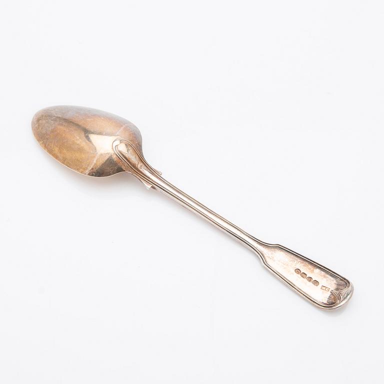 Table spoons, silver, 6 pcs, Mary Chawner (1834-1840), London, England.