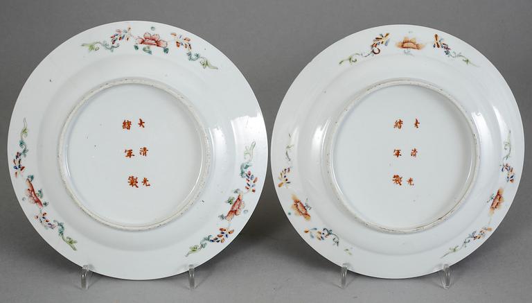 FAT, 4 st, porslin, Guangxu, omkring år 1900.