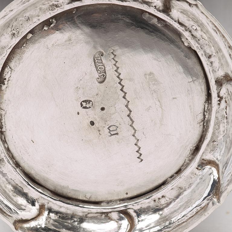 A Swedish 18th century parcel-gilt silver beaker, mark of Sven Örn, Stockholm 1757.