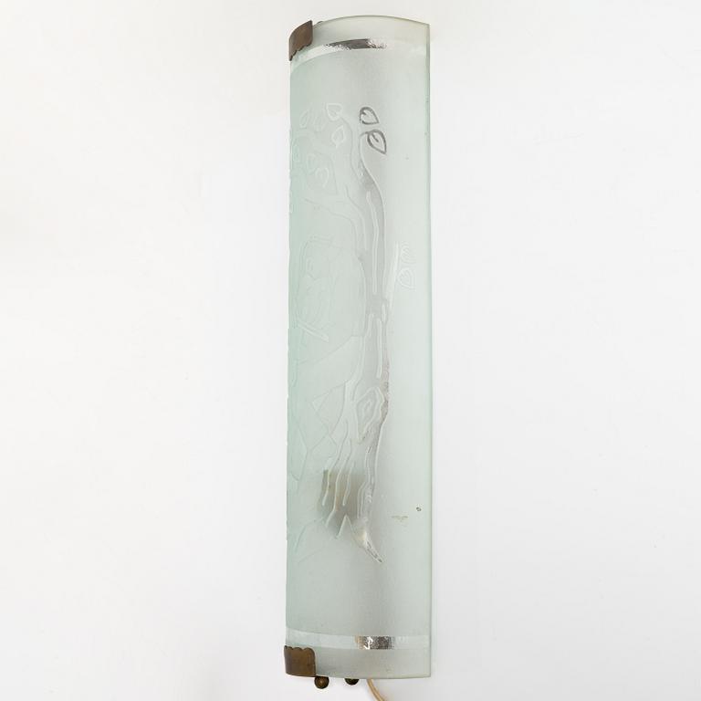 Hugo Borgström, vägglampa, Glössner & Co, Swedish Modern, 1940-tal.