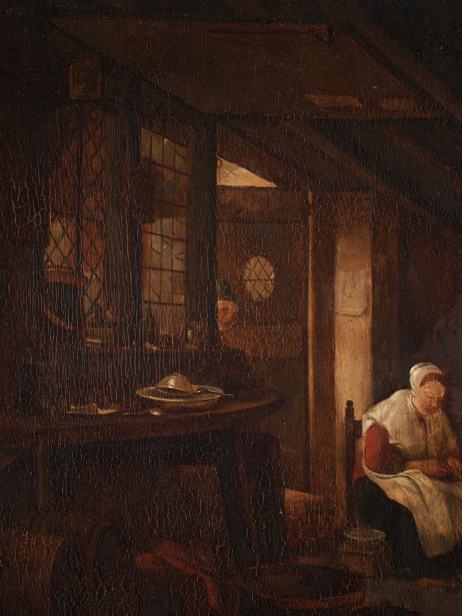 Thomas Wyck, hans krets, Köksinteriör med mor och barn.