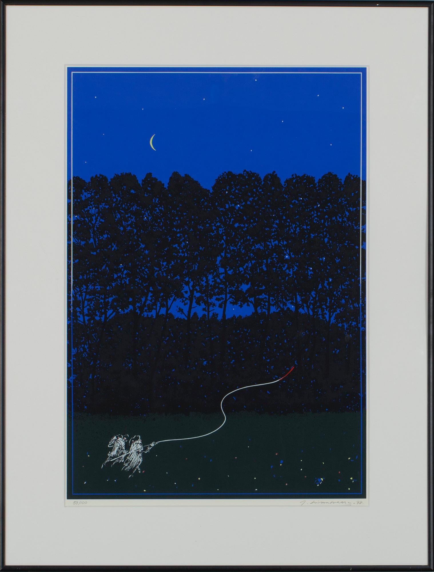 JUHANI LINNOVAARA, serigrafi, signerad och daterad -78, nr. 53/100.