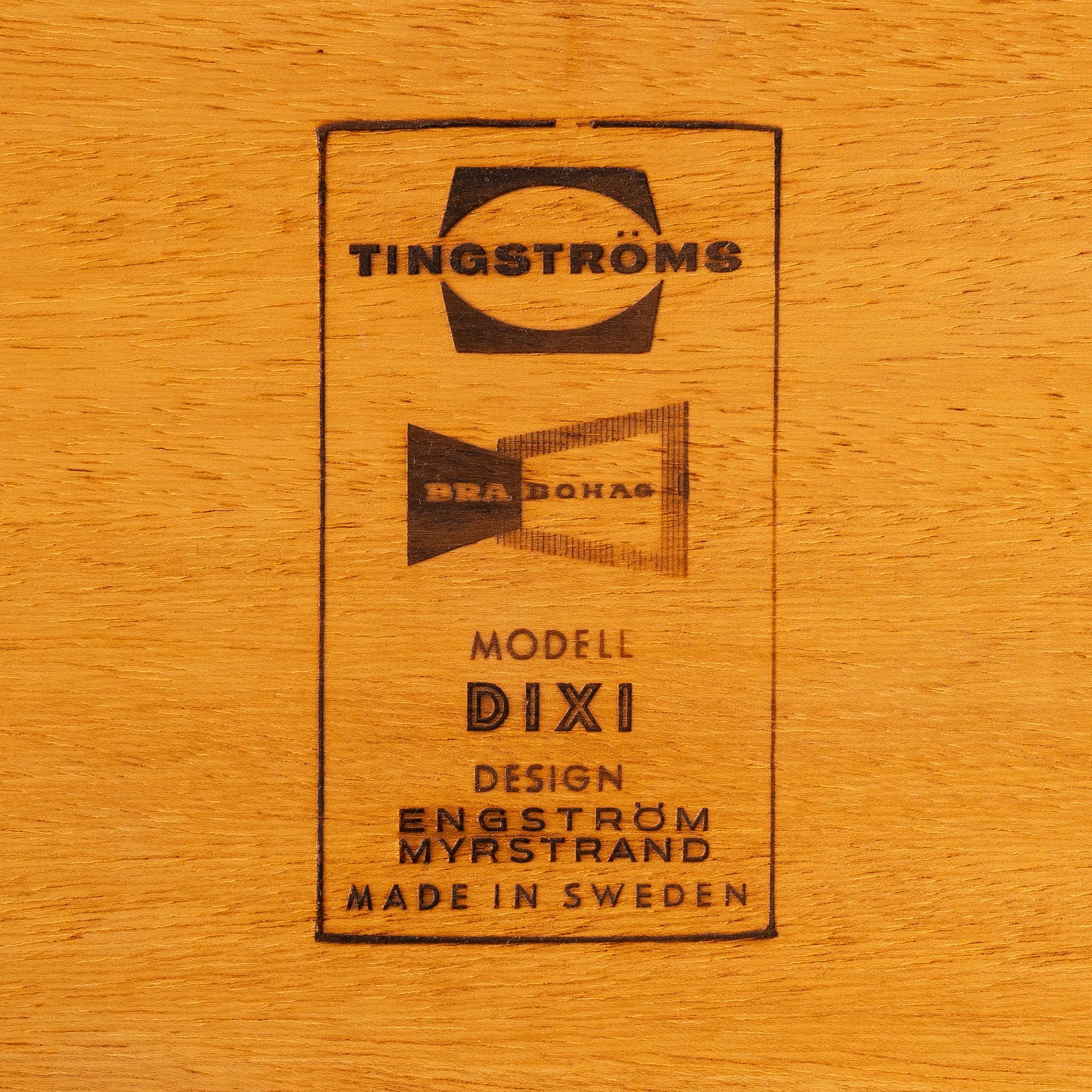 Sven Engström & Gunnar Myrstrand, sängbord, ett par, "Dixi", Tingströms, 1900-talets andra hälft.