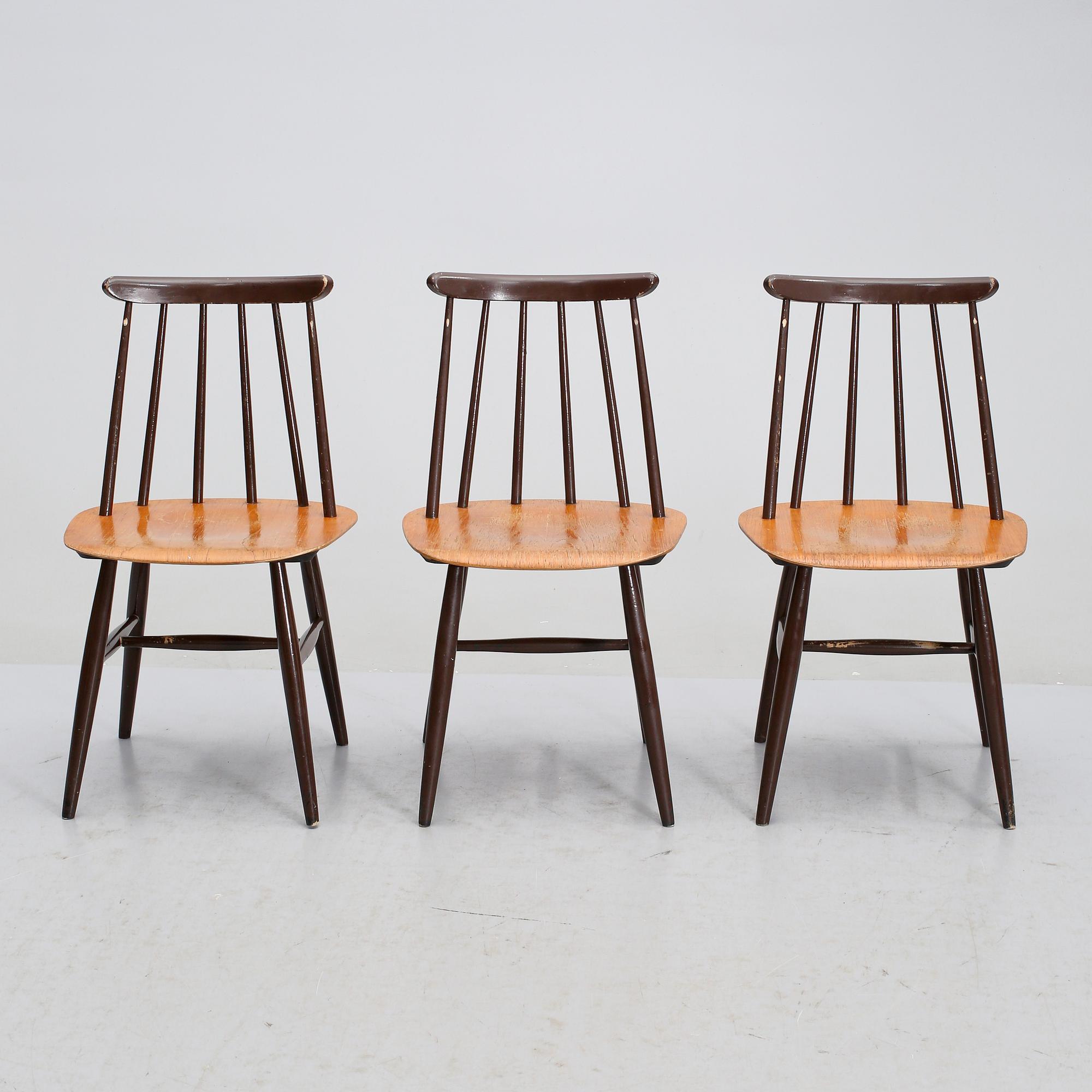 STOLAR, 3 st, "Fanett", Ilmari Tapiovaara, Edsbyverken, 1961.