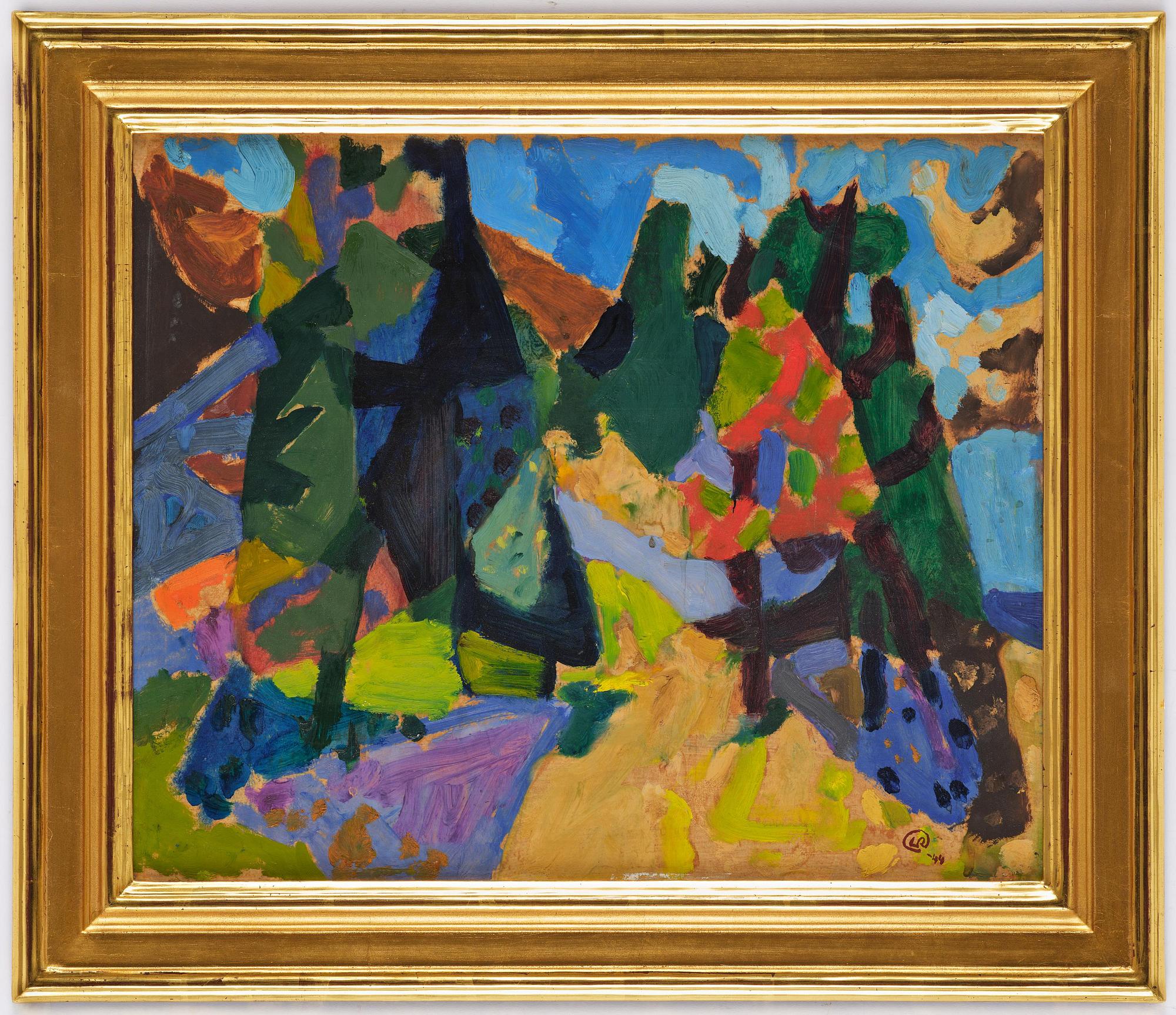Lennart Rodhe, "Skogsbacke vid havet" (Vävra).