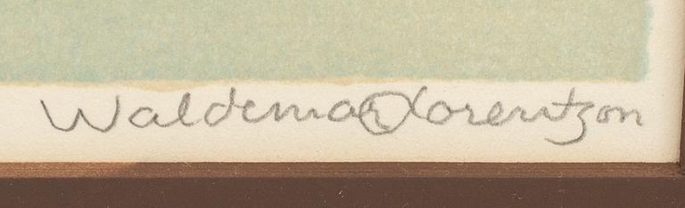 WALDEMAR LORENTZON, litografi, signerad och numrerad 68/260.