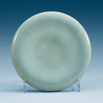 A Jun glazed dish, presumably Song (960-1279)/Yuan dynasty (1271-1368).