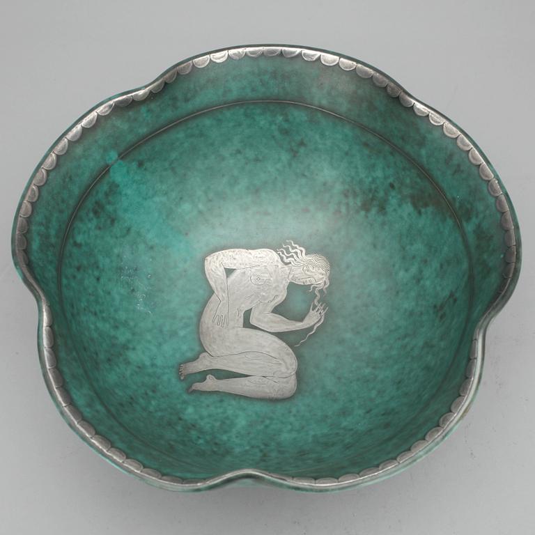 SKÅL, stengods, "Argenta", Wilhelm Kåge, Gustavsberg.1934.