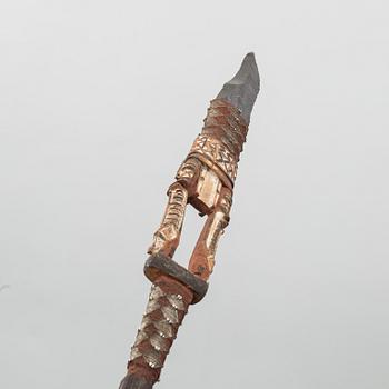 SPEAR WITH OBSIDIAN HEAD.