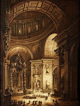 340. Louis Jean Desprez, Illumination de la Croix de Saint Pierre à Rome.