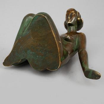 FIGURIN, patinerad brons, Ystad Brons, 1900-tal.