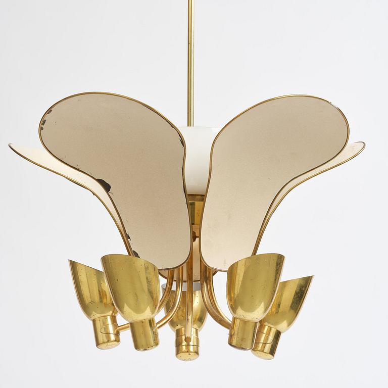 Carl-Axel Acking, a rare ceiling lamp model 982, Bröderna Malmströms Metallvarufabrik, Malmö, 1950s.